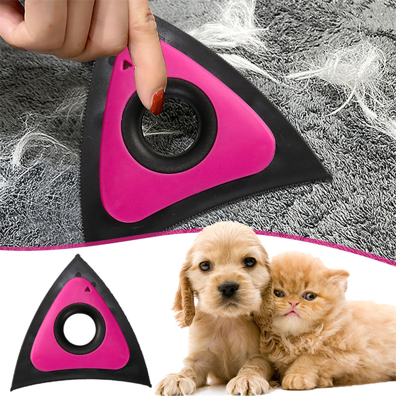 Triangle Electrostatic Dog Hair Cleaner Carpet Scraper Pet Hair Cleaner Animal Hair Brush Cat Hair Remover Brush Pet Supplies