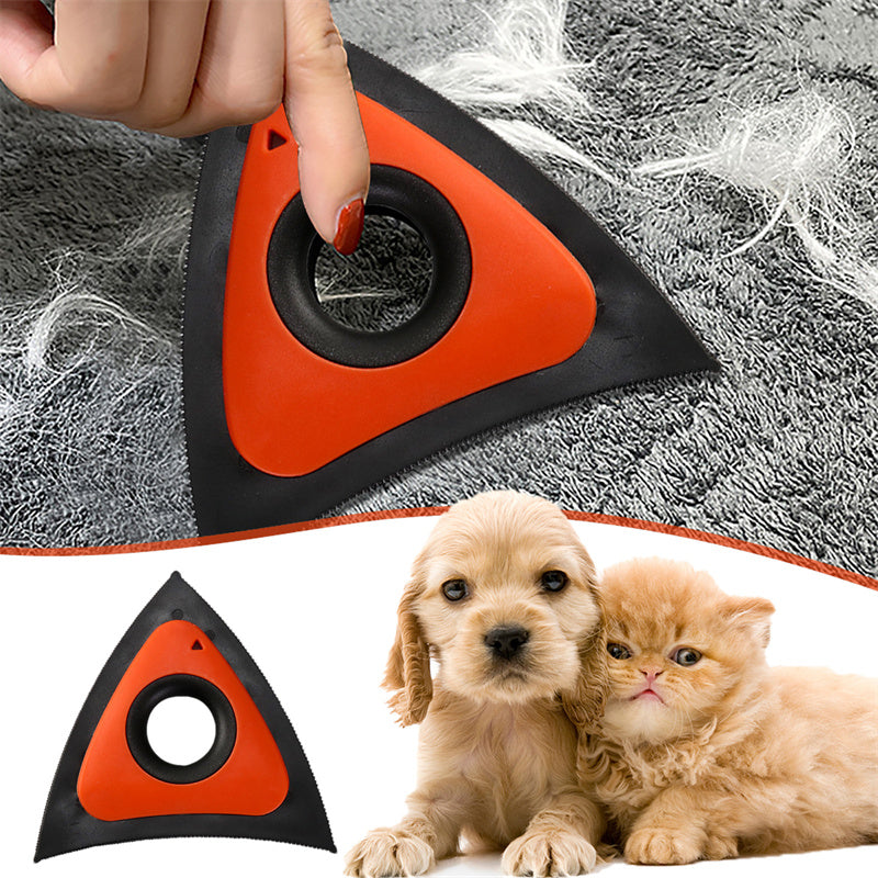 Triangle Electrostatic Dog Hair Cleaner Carpet Scraper Pet Hair Cleaner Animal Hair Brush Cat Hair Remover Brush Pet Supplies